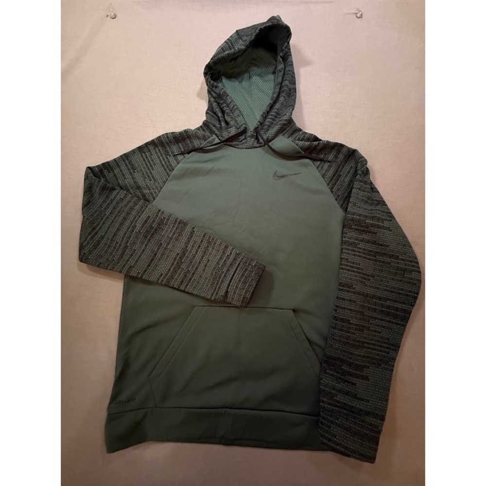 Nike Dri-FIT Therma-FIT Hooded Pullover Sweatshirt Men'sβ L Green Heather